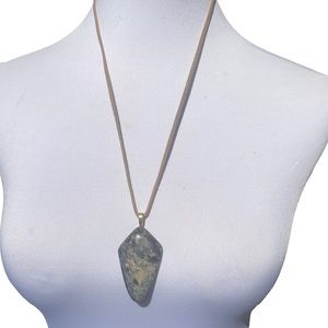 Geometric Marble Pendant Necklace